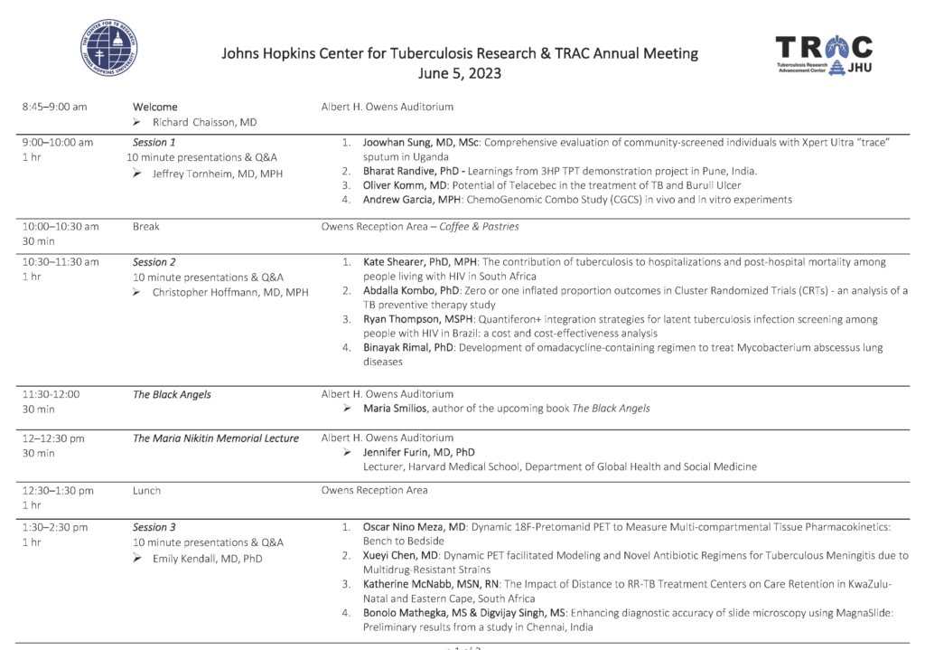 Annual Scientific Meeting Johns Hopkins University Center for